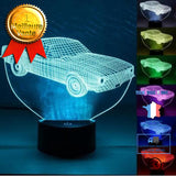TD® Lampe optique poser décoratif tactile 7 couleurs illusion optique - modèle voiture - faible consommation câble USB ou 3 piles AA