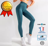 Pantalons de yoga Pantalons de fitness verts Pantalons de survêtement respirants maigres Taille haute Levage hanches Coupe aj