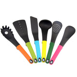 TD® 6pcs Ustensiles de Cuisine Coloré Ustensiles de cuisine Set Vaisselle Antiadhésive kit ensemble