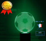 TD® Lampe d'illusion de football 3D veilleuse 3D pour garçons filles lampe de bureau de table 7 changement de couleur lampe décorati