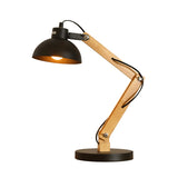 TD® Lampe de Table Tomons Lampes de lecture en Bois Design pour Bureau, Table de Chevet, Salon, ampoule LED inclus Noir
