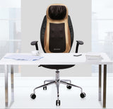 TD® Siège chauffant massage corporel automatique massage complet cou nuque voiture bureau doré noir électrique corps complet cou dos