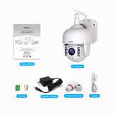 TD® Modèle SH028 Caméra PTZ Zoom Optique 5X Wi-FI AP Hotspot, sans Fil, Infrarouge 3.0 Mpx, HD IR Cut ONVIF P2P, Fente Micro SD