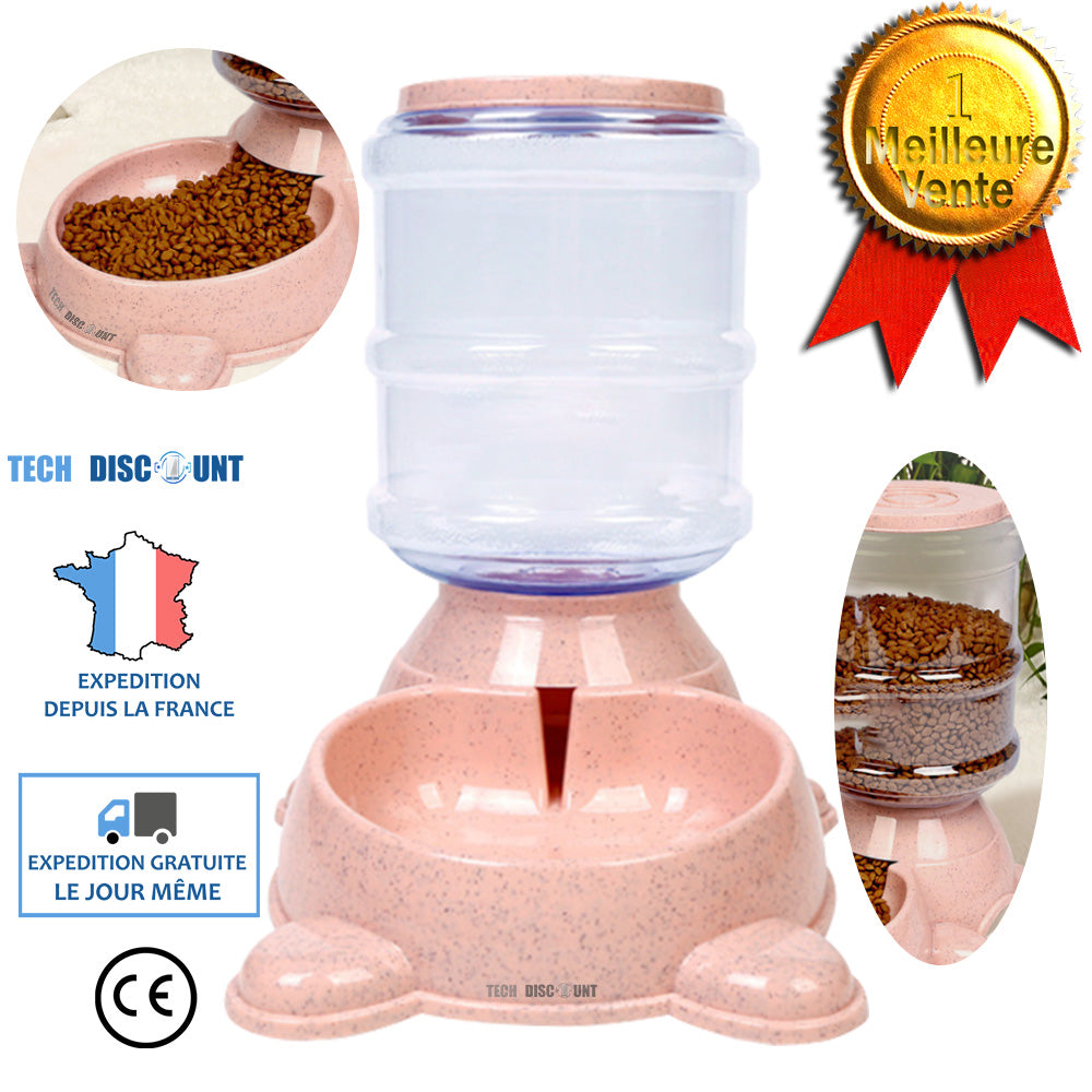 TD® Bol Distributeur automatique gamelle animaux domestiques programmable nourriture chat chien manger alimentation eau croquettes