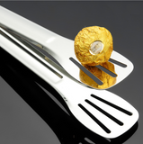 Pinces alimentaires en acier inoxydable à trois lignes pinces alimentaires épaissies pinces barbecue frites pains à steak pai