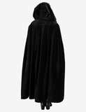 TD® Cape Noire Aspect Velours 170 cm Adultes Halloween /(Taille Unique) Capuche Nettoyage Facile Bonne Qualité Cosplay