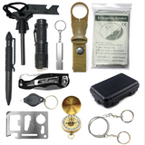 Ensemble de boîte à outils multifonctionnelle de survie en camping en plein air Boîte à outils fournitures d'urgence survie s