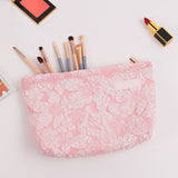 TD® Sac cosmétique de voyage rose en relief voyage d'affaires grande capacité pochette Portable sac cosmétique léger sac en toile