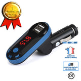 TD® Transmetteur FM Bluetooth sans fil de Voiture/ Lecteur MP3 Kit mains libres de voiture USB à distance Carte TF SD