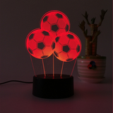 TD® 3D Lampe Illusion Optique Led Veilleuse 3D Led Night Night Balloon Football Football Lampada Led 7 Coloré Dégradé Tactile Creati