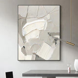 TD® Peinture à l'huile peinte à la main Simple géométrique abstrait noir et blanc peinture décorative salon fond peinture murale