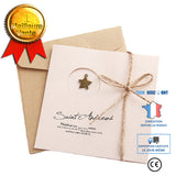 TD® Cartes de voeux vintage en métal bricolage cartes de message de souhaits d'anniversaire pliantes cartes postales de Noël 10pack