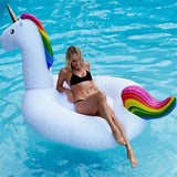 TD® Bouée en licorne eau cheval gonflable objet plage lit flottant rangée flottante anneau de natation eau jouet gonflable piscine