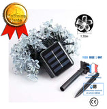 TD® guirlande lumineuse led Lampe solaire étanche fée lumière éclairage extérieur 7M 100 LED  - Modèle: Purple 7m 50 LED