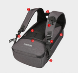 TD® Sac à Dos de Travail Mince Sac à Dos Ordinateur Portable 15 Pouces Sac à Dos d'affaires pour Hommes Anti-vol étanche USB, Noir