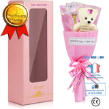 TD® Emballage exquis de cadeau créatif de cadeau de Saint-Valentin de boîte-cadeau de bouquet simple de rose d'ours