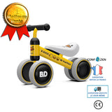 TD® Porteur Bébé Vélo d'équilibre Educatif Baby Walker Jouet Enfant Tricycle Sans Pédales 1-2 ans Premier Cadeau d'Anniversaire Noël