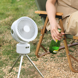 TD® Lampe d'atmosphère de lampe de ventilateur de camping à durée de vie de batterie super longue en plein air ventilateur portable