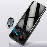 TD® Oreillette Bluetooth intra-auriculaire  Bluetooth 5.0   Affichage numérique LED  Résistant à la transpiration  Alimentation mobi