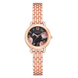 TD® D'Hommes Et Femmes Diamant Dames Ceinture D'Acier Mode Tempérament Paysage romantique Couleur：  Pollen flower