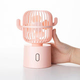 TD® Cactus secouant la tête petit ventilateur charge usb ordinateur de poche mini bureau portable secouant la tête petit ventilateur