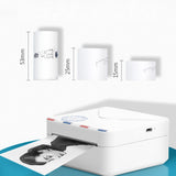 TD® Phomemo M02S téléphone portable photo thermique photo mini imprimante modèle blanc avec un rouleau de papier d'impression