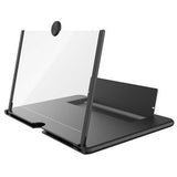 TD® Support de plaque mince pour amplificateur d'écran de téléphone portable pliable HD pour la maison - NOIR