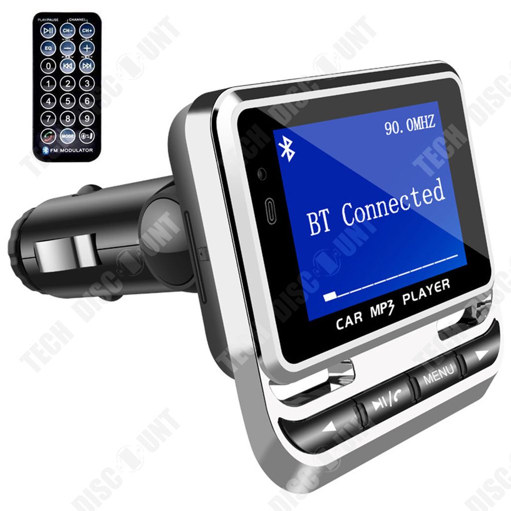 TD® Transmetteur FM Bluetooth voiture allume cigare télécommande fonct –