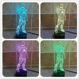 TD® Lampe optique poser décoratif tactile 7 couleurs illusion optique modèle Iron Man - faible consommation câble USB ou 3 piles AAA