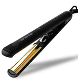 TD® Fer à friser multifonctionnel droit curling double usage incurvé tourmaline céramique correction des cheveux attelle enfichable
