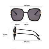 TD® Lunettes de soleil femmes haut de gamme ins mode lunettes de soleil grand cadre dames lunettes de tir de rue