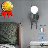 TD® Lampe Murale Moderne Mode Applique Murale Créatif Poupées De Dessin Animé Appliques - Gris