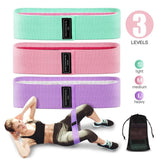 TD® Bande Élastique Fitness, Bande de Résistance 3 Niveaux de Force, Bandes de Hanche d’Exercice pour Hommes ou Femmes Yoga, Pilates