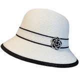 TD® Fleur pare-soleil chapeau de paille bord de mer vacance chapeau de plage protection solaire en plein air pare-soleil adapté au f