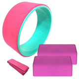 TD® Accessoires Fitness - Musculation,4 pièces Yoga roue coton étirement sangle stabilité blocs Yoga équipement - Type Purple