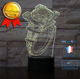 TD® Décoratif USB Diamant Anneau 7 Couleurs Télécommande Optique Illusion Veilleuse 3D Visualisation Tableau Bureau Lampes 3D Glow L