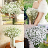 TD® Bouquet de fleur de gypsophile artificielle décoration mariage intérieur extérieur soie artificielle blanche moderne et tendance