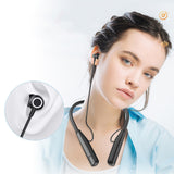 TD® Écouteurs Bluetooth intra-auriculaires blancs cou suspendu sport sans fil longue veille réduction du bruit