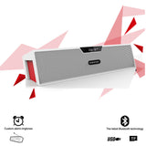 INN® Enceinte portable Bluetooth - sans fil 10W - multi interfaces Haut-parleur stéréo sans fil Bluetooth Blanc/Rouge