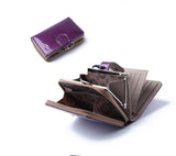 TD® Portefeuille long en cuir pour femmes multifonctionnel plusieurs compartiments billets cartes photos poches conception cuir
