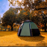 TD® Tente hexagonale à double couche extérieure entièrement automatique camping multi-personnes à ouverture rapide