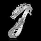 TD® Bracelet Nouveau Style Asiatique Dragon en Plaqué Argent 925 Cadeau de la Femme Saint Valentin Anniversaire de la femme