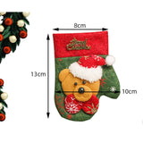 TD® Décoration de Noël petites chaussettes de Noël non tissées pendentif sapin de Noël sac de bonbons paquet de 4