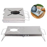 TD® Table d'isolation extérieure pliante portable en acier inoxydable support de tête poêle mini table accessoires de poêle de campi