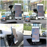 TD® 3 en 1 Support Téléphone Voiture Universel Navigation GPS 360°Rotation  Smartphone Mobile Portable iPhone Samsung  3 Coloris