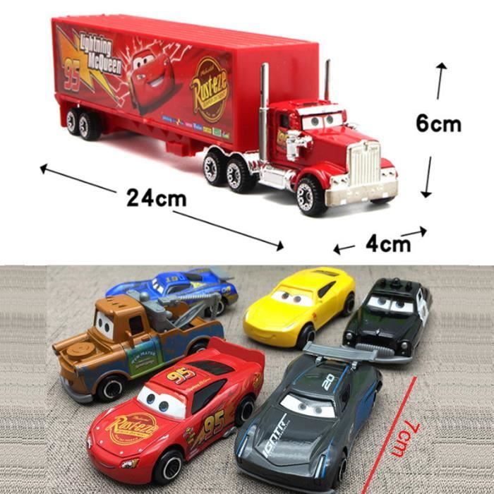 Lot de jouets camion et mini voitures Cars - 6 camions jouets enfants roulages Cars Pixar benne couleurs voiture cadeau ideal poids lourds garcon filles