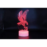 TD®  Lampe optique poser décoratif tactile 7 couleurs illusion optique - modèle aigle - faible consommation câble USB ou prise secte