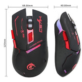 TD® Souris Gaming sans fil Ordinateur Ergonomique Haute qualité Performante plusieurs boutons Gaming Mouse recharge USB