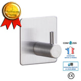 Crochet Crochet de salle de bain multifonctionnel auto-adhésif sans perforation, crochet en alliage d'aluminium sans trace,un