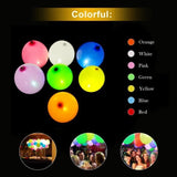 TD® Lot de  40 pièces de Ballons LED Lumineux/ Ballon Décoratif Multi-couleur Ruban Coloré pour Mariage/ Anniversaire Fête Soirée